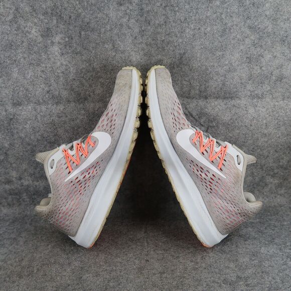 Nike Shoes Womens 9 Athletic Trainer Zoom Winflo 5 Running Comfort Grey Orange - Picture 10 of 14